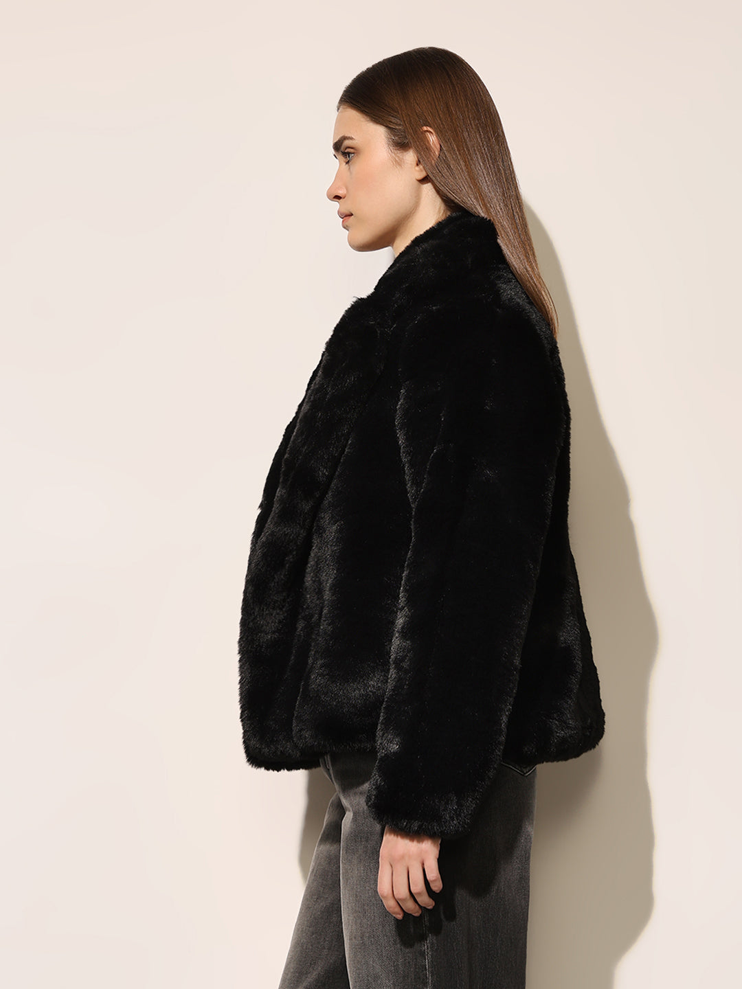 最安値 新品未使用 BLACK Furry bear L/S Tee ONLY Black Teddy Jacket