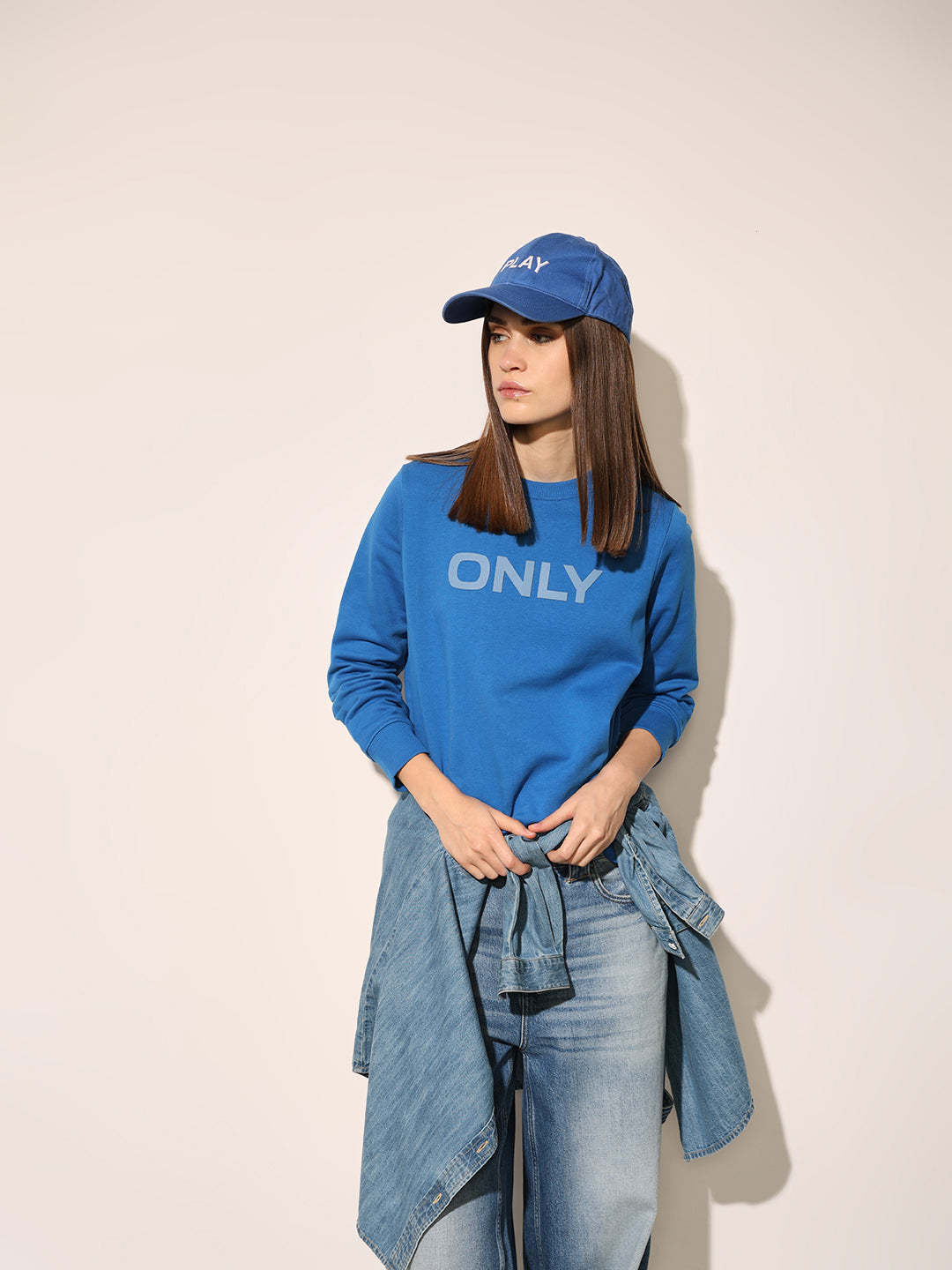 Blue Logo Print Sweatshirt - XS