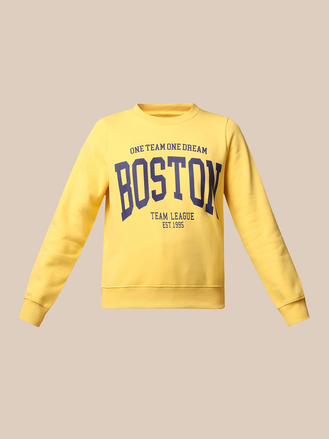 Yellow Printed Sweatshirt