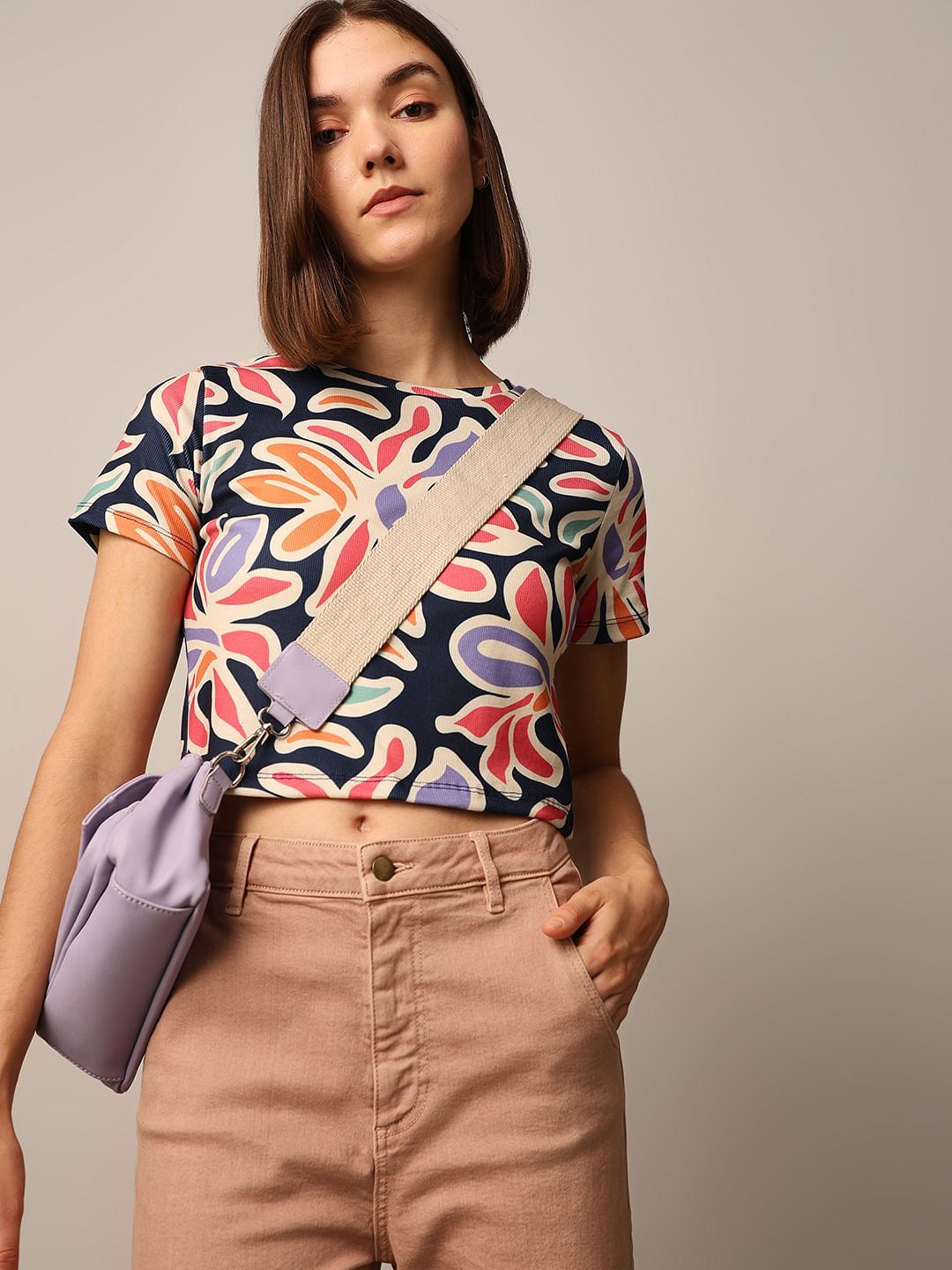 Multi-Colour Ribbed T-Shirt