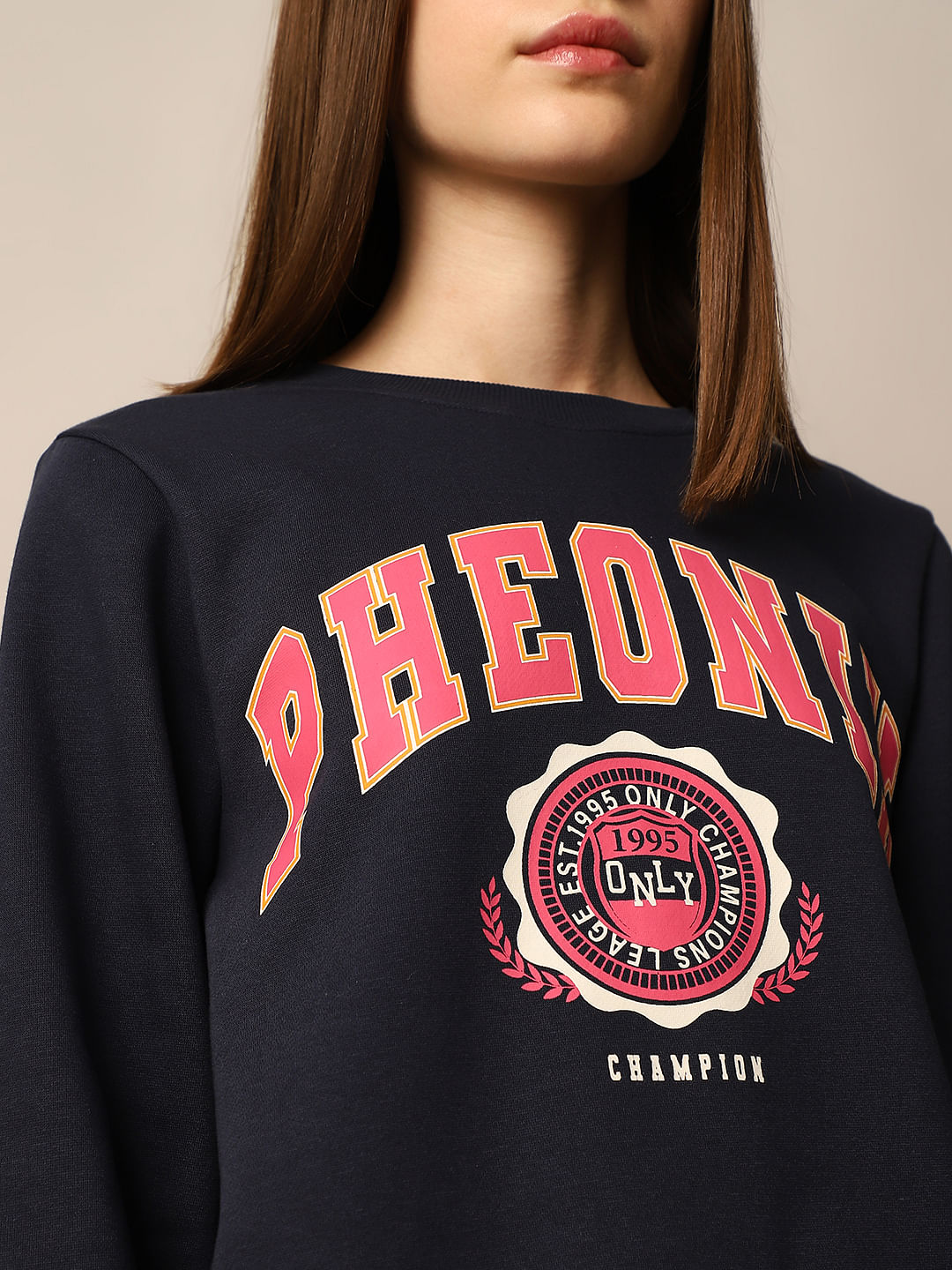 Blue Printed Sweatshirt