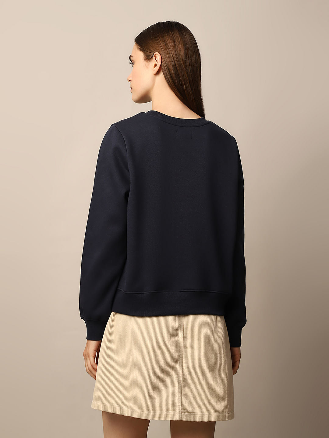 Blue Printed Sweatshirt