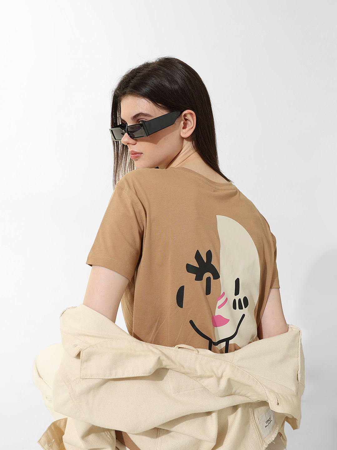 Brown Printed T-Shirt