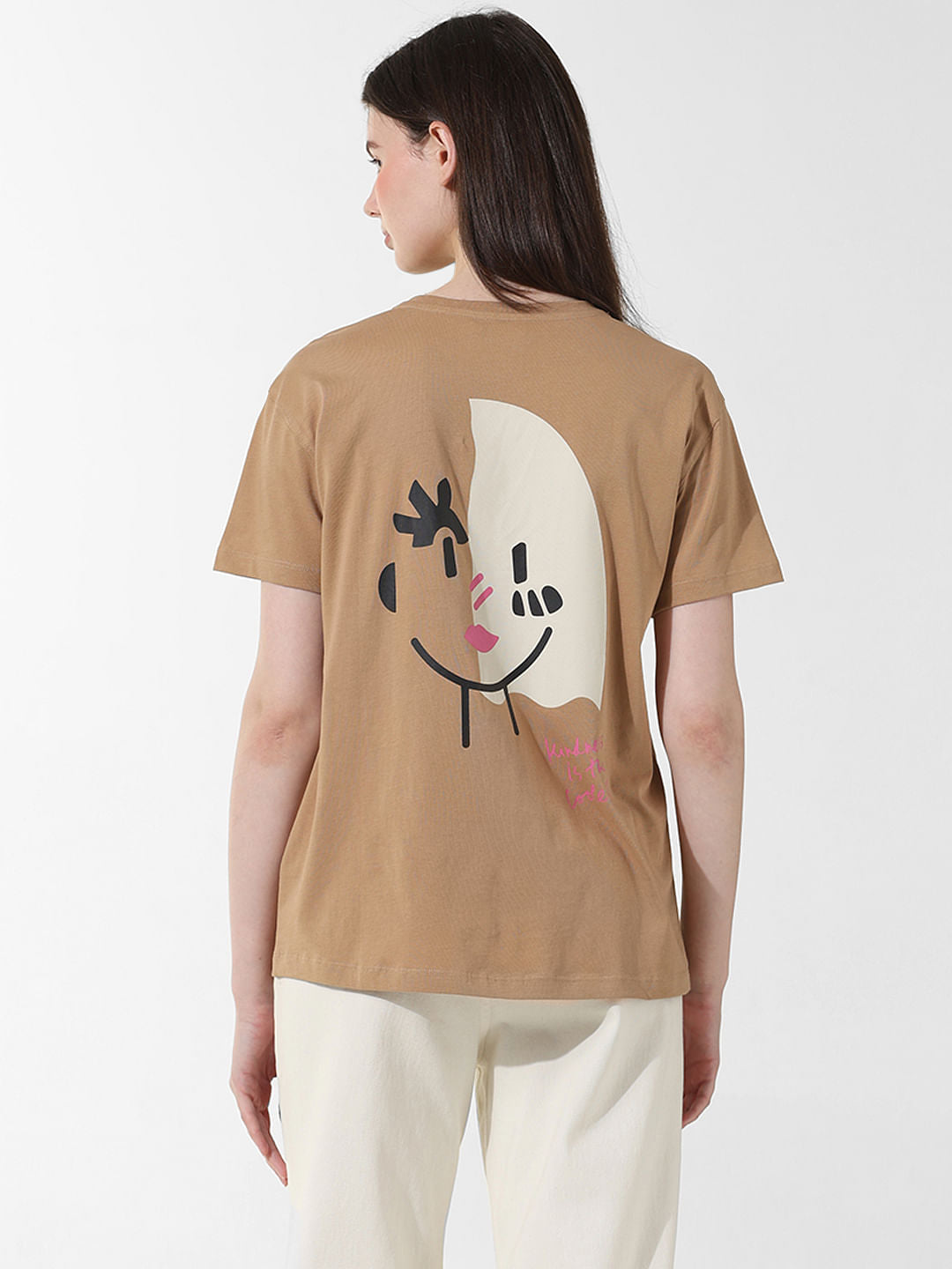Brown Printed T-Shirt