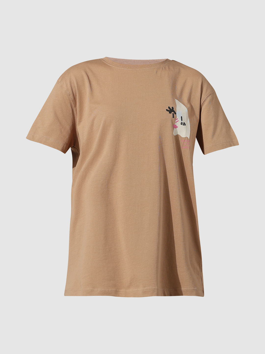 Brown Printed T-Shirt