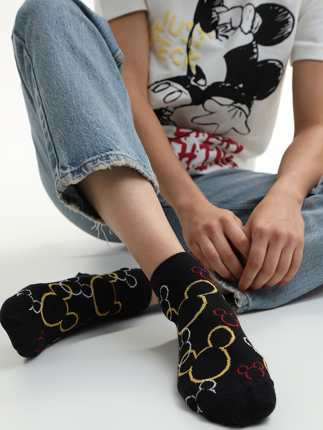 Mickey Pack Of 2 Printed Socks