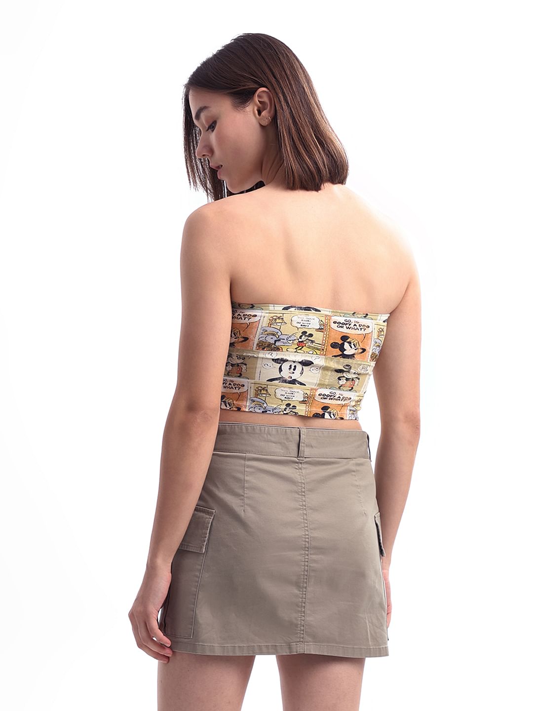 X Mickey Printed Tube Top