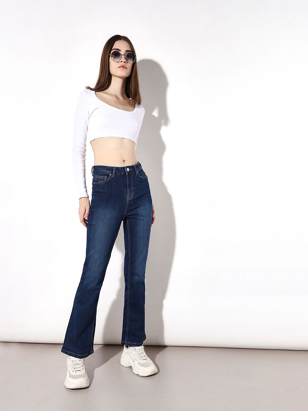 Blue High Rise Paola Flared Jeans - 25