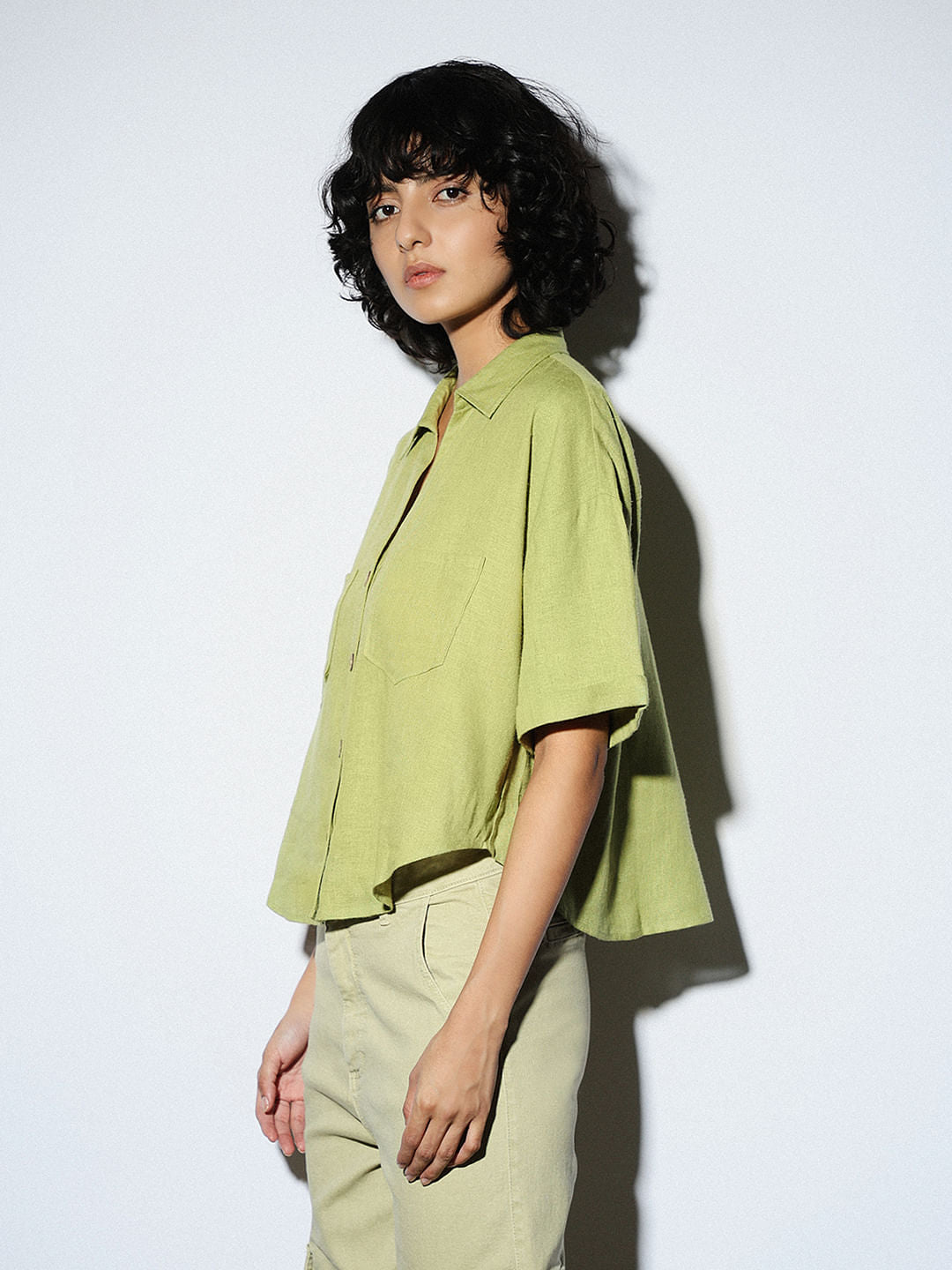 Green Loose Fit Shirt