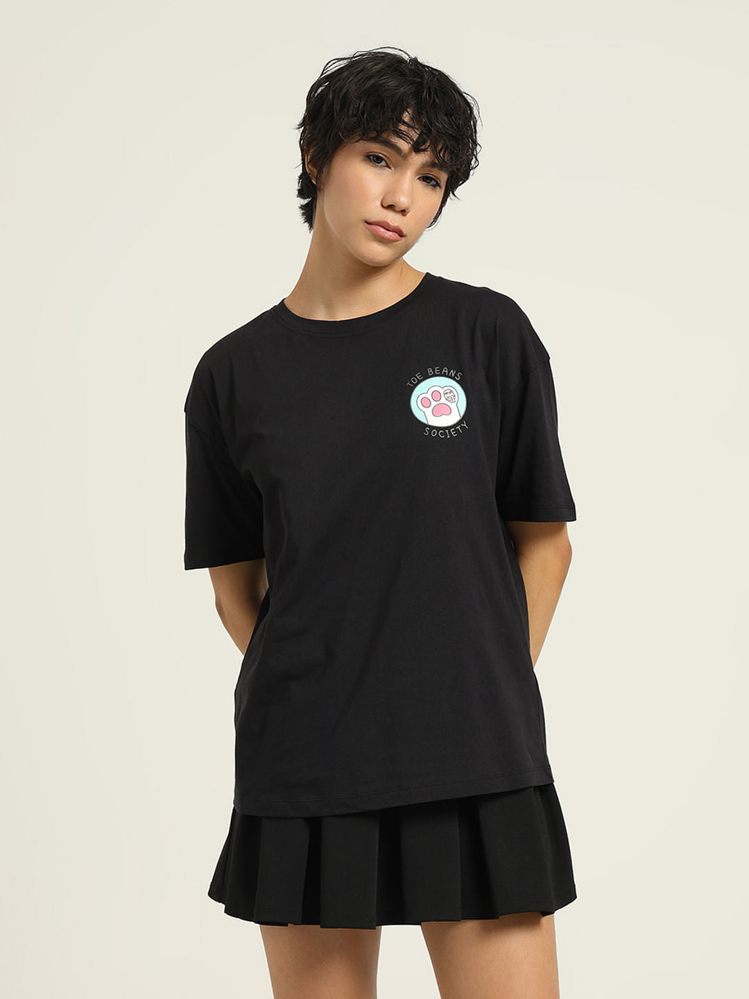 Ketnipz Black Printed T-Shirt