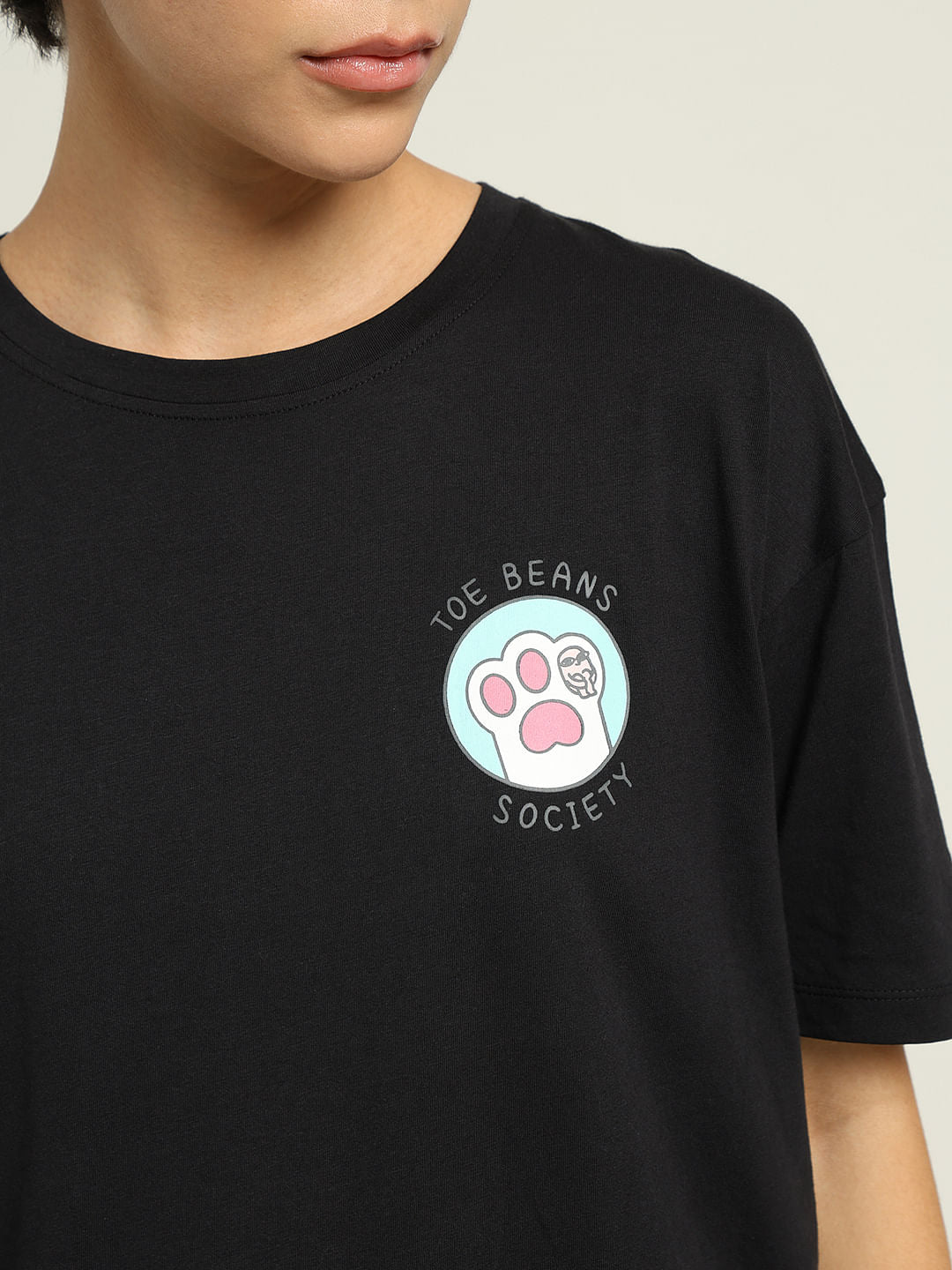 Ketnipz Black Printed T-Shirt