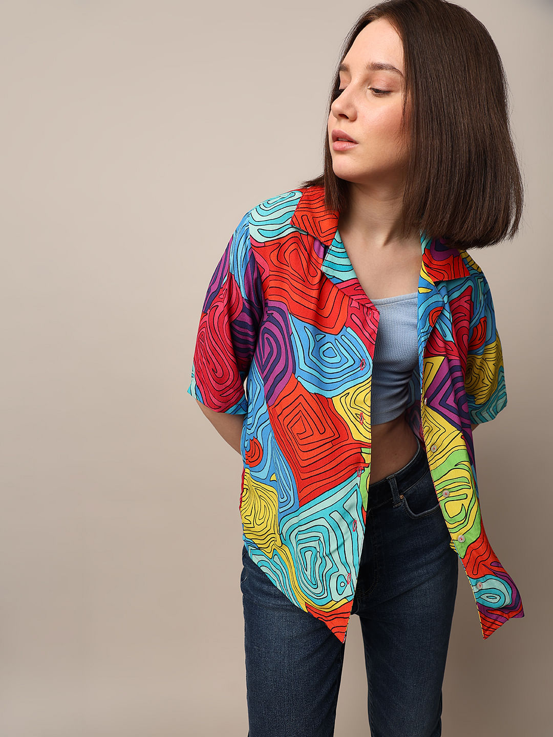 Multi-Colour Printed Resort Shirt