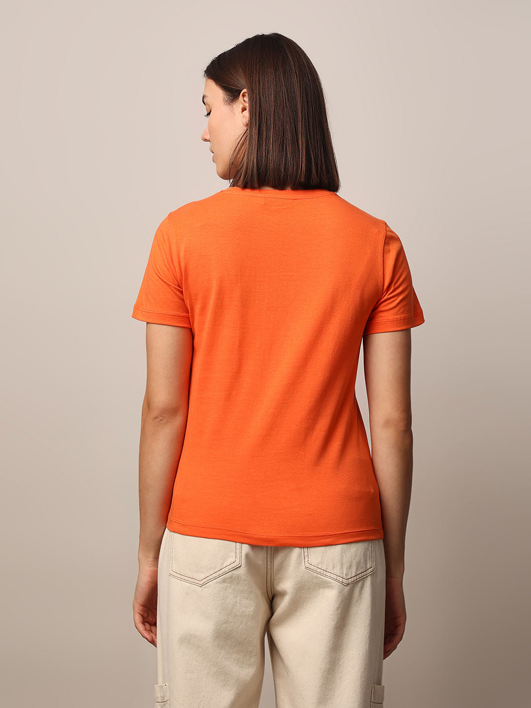 Red Printed Cotton T-Shirt