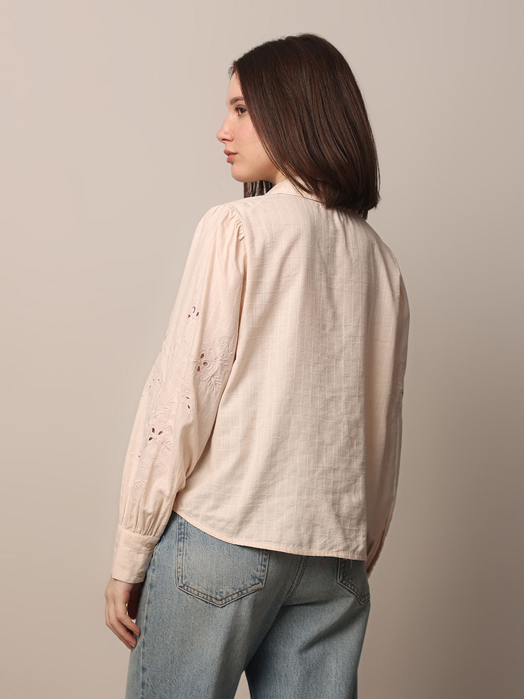 Pink Embroidered Shirt