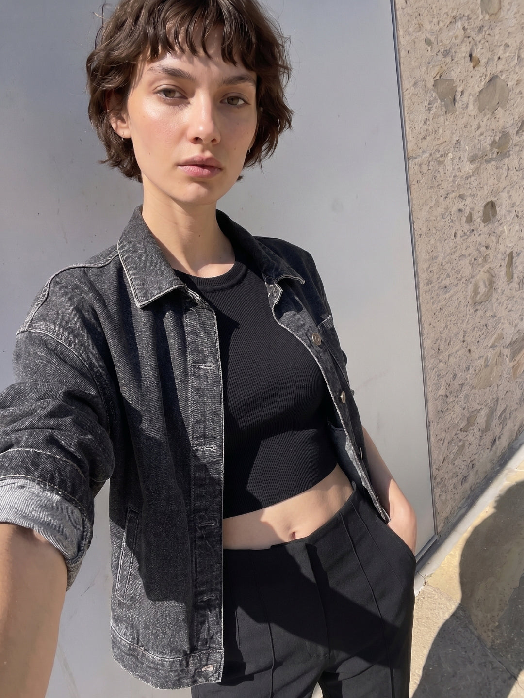 Cropped Ribbed Tank Top