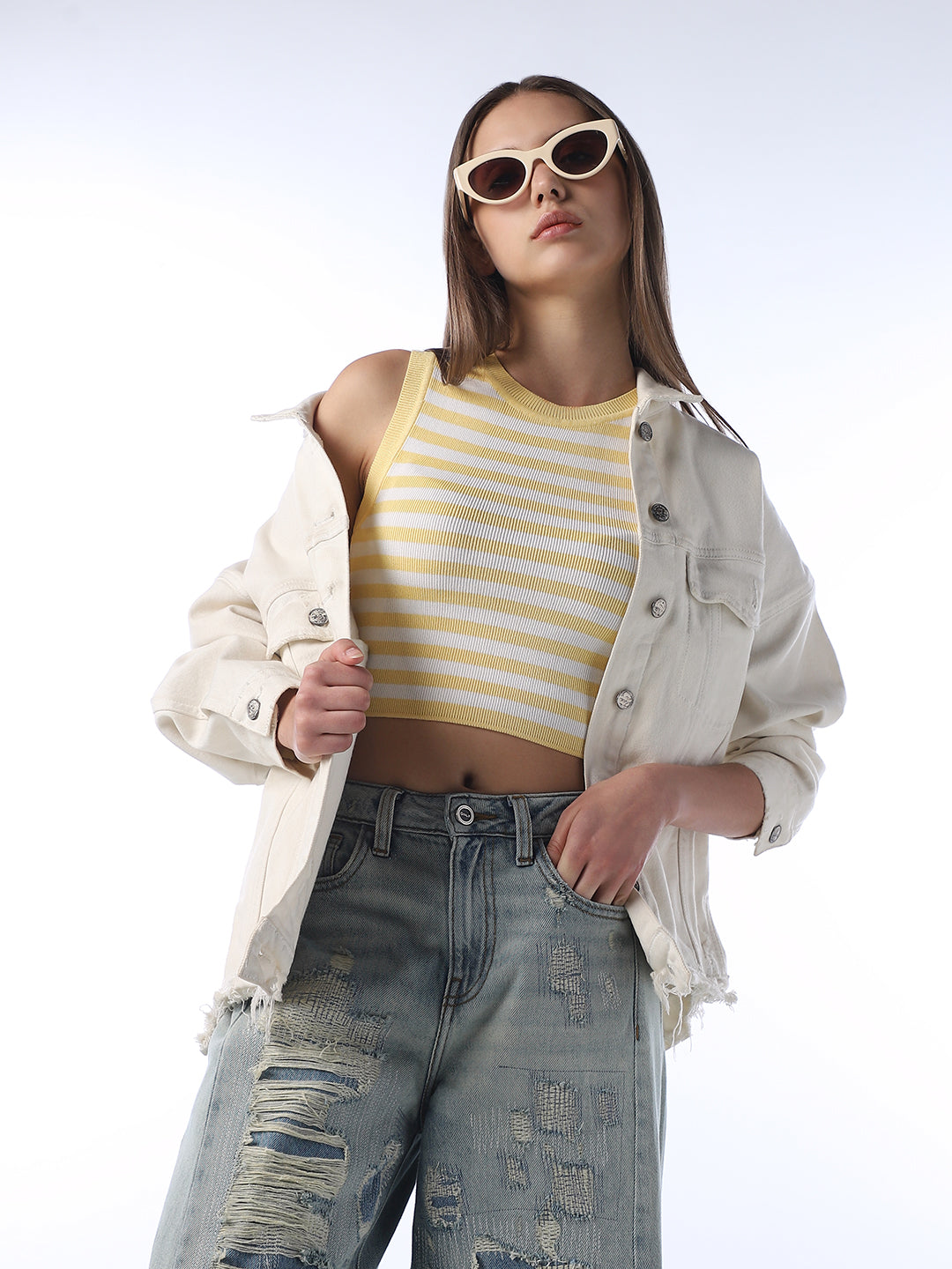 NKNIT rib mini tank top(navy、yellow) NKNIT rib mini tank top(navy、yellow) NKNIT rib mini tank top(navy