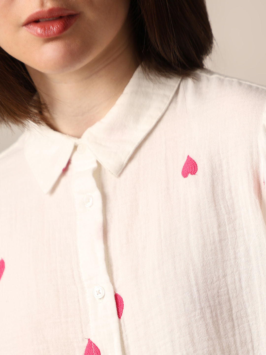 White Embroidered Shirt