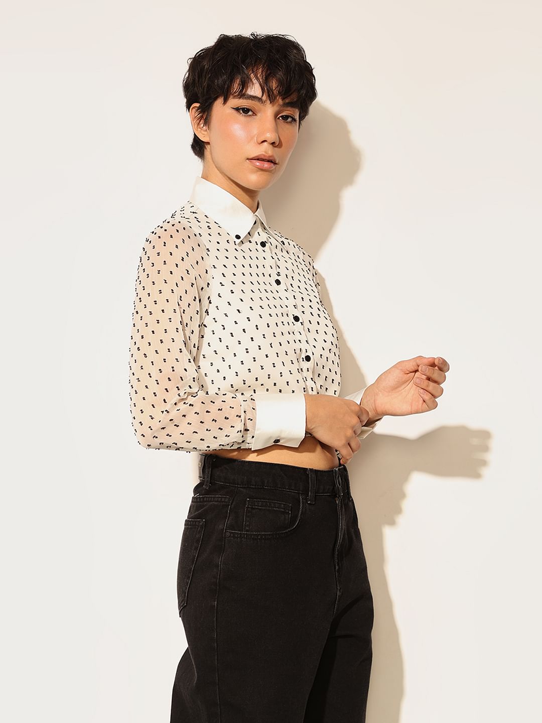 White Embroidered Shirt