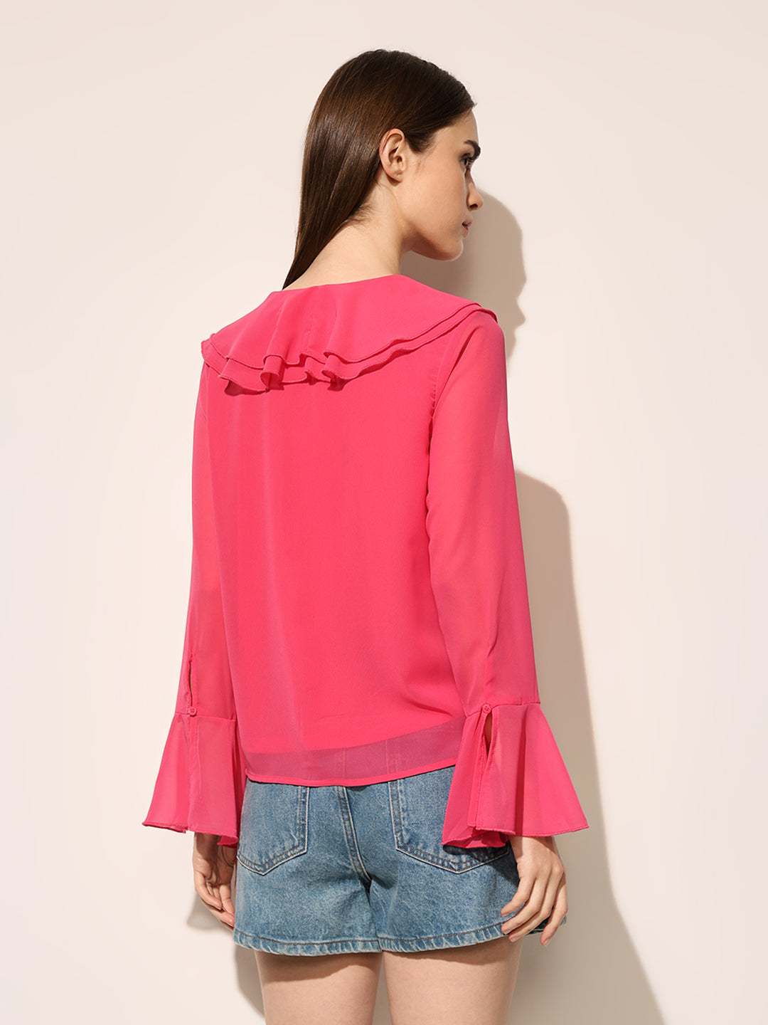 Hot Pink Sheer Top