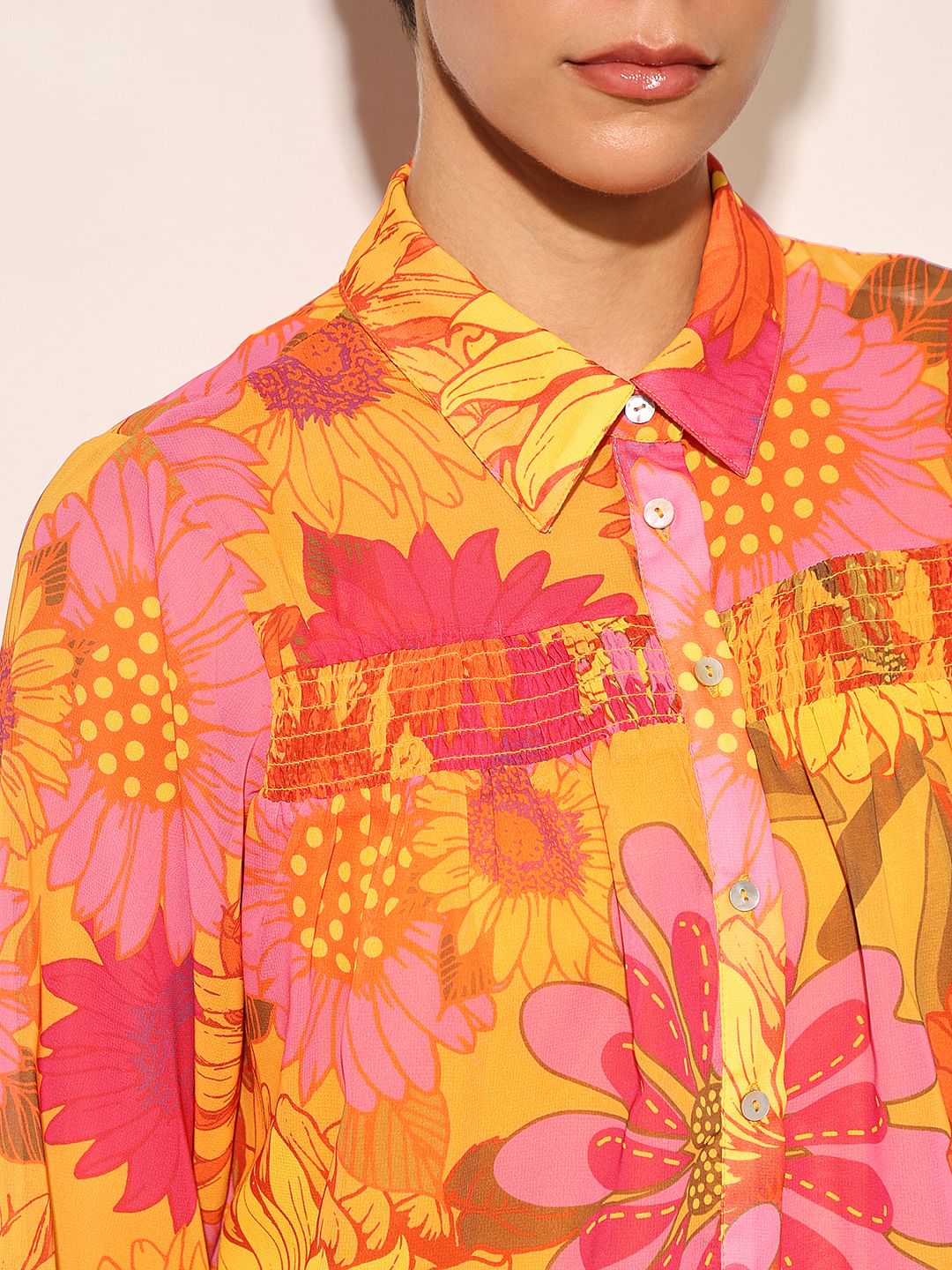 Multi-Colour Abstract Print Shirt