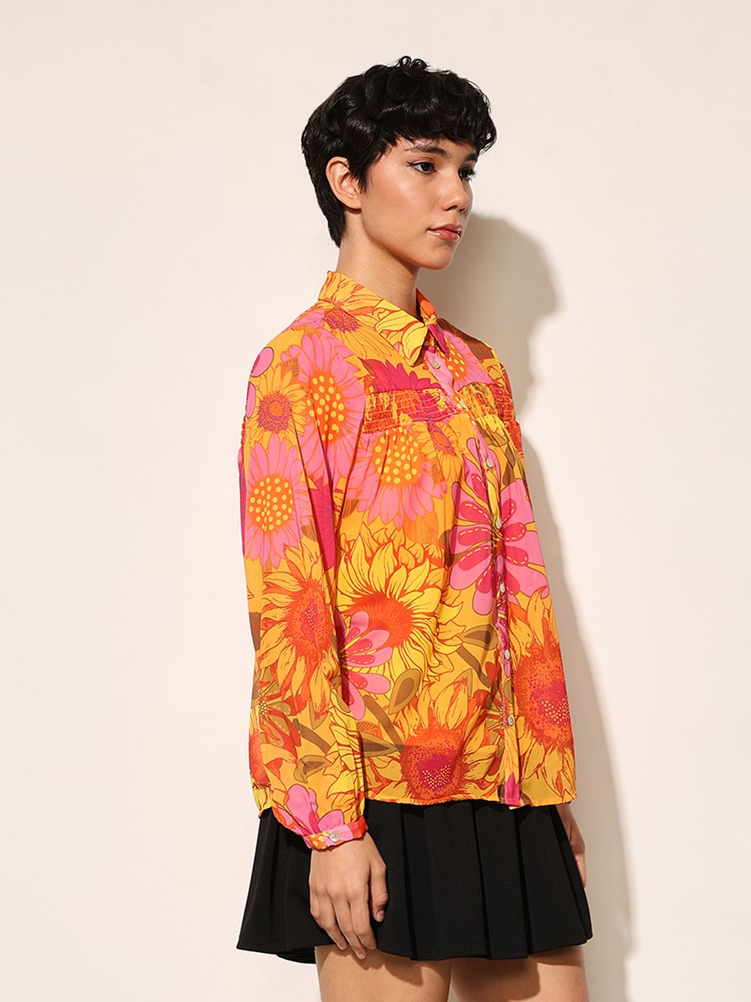 Multi-Colour Abstract Print Shirt