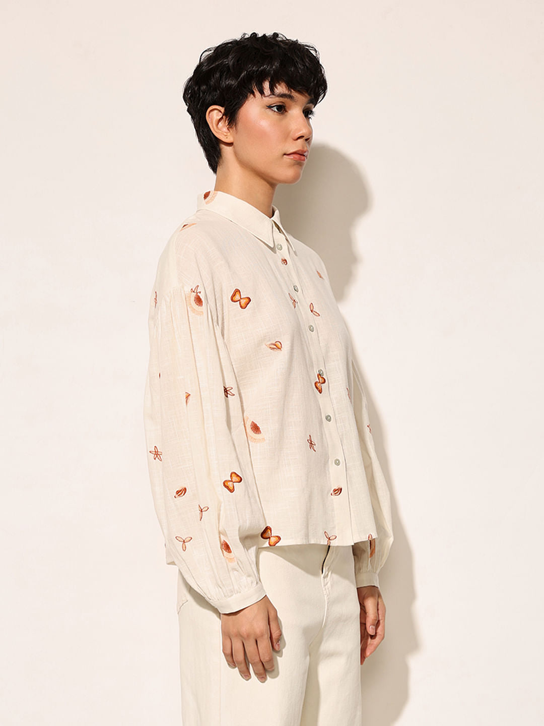 White Embroidered Shirt