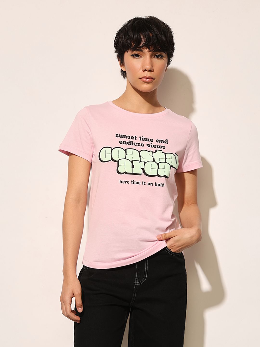 Pink Printed T-Shirt