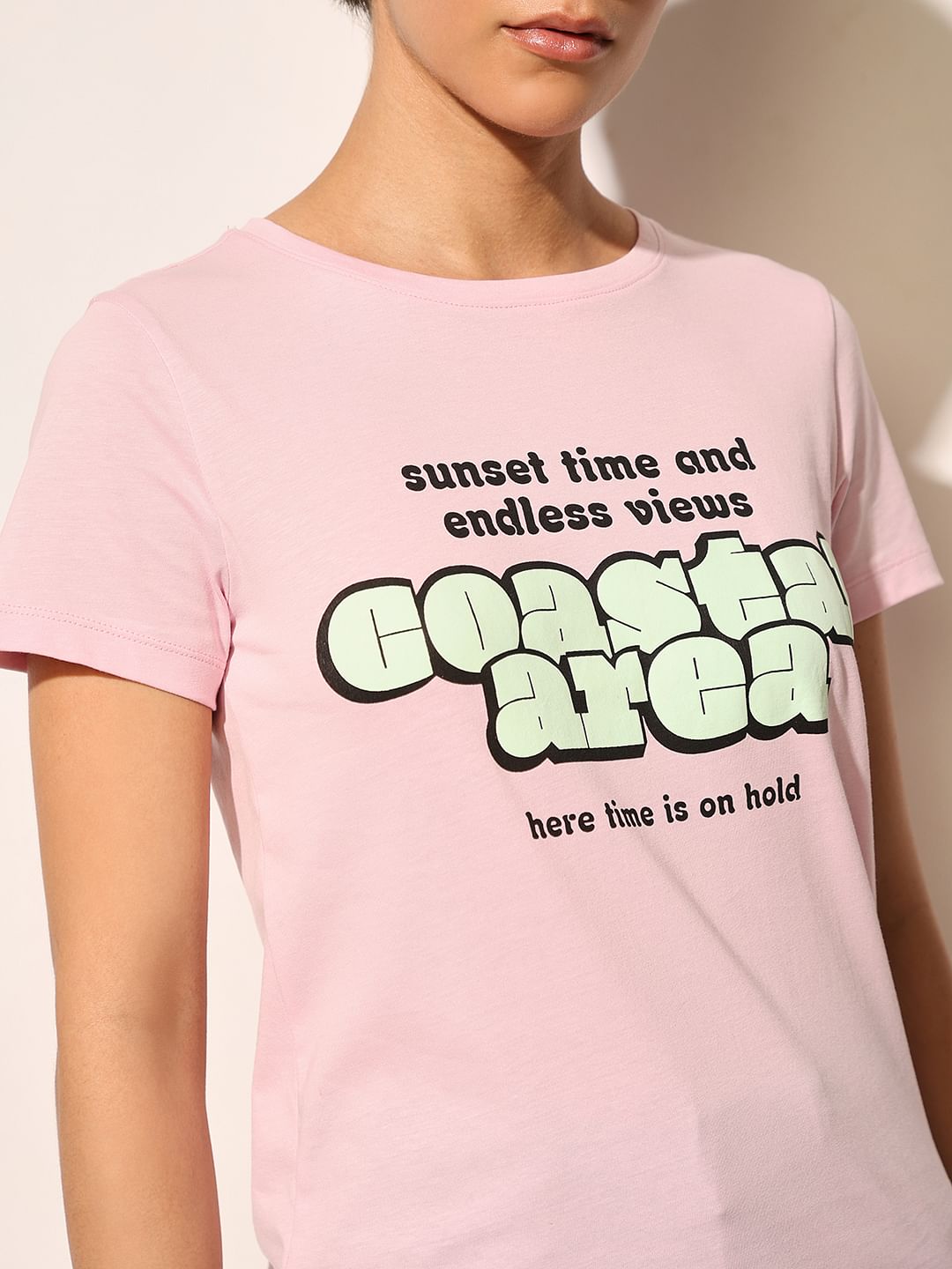 Pink Printed T-Shirt