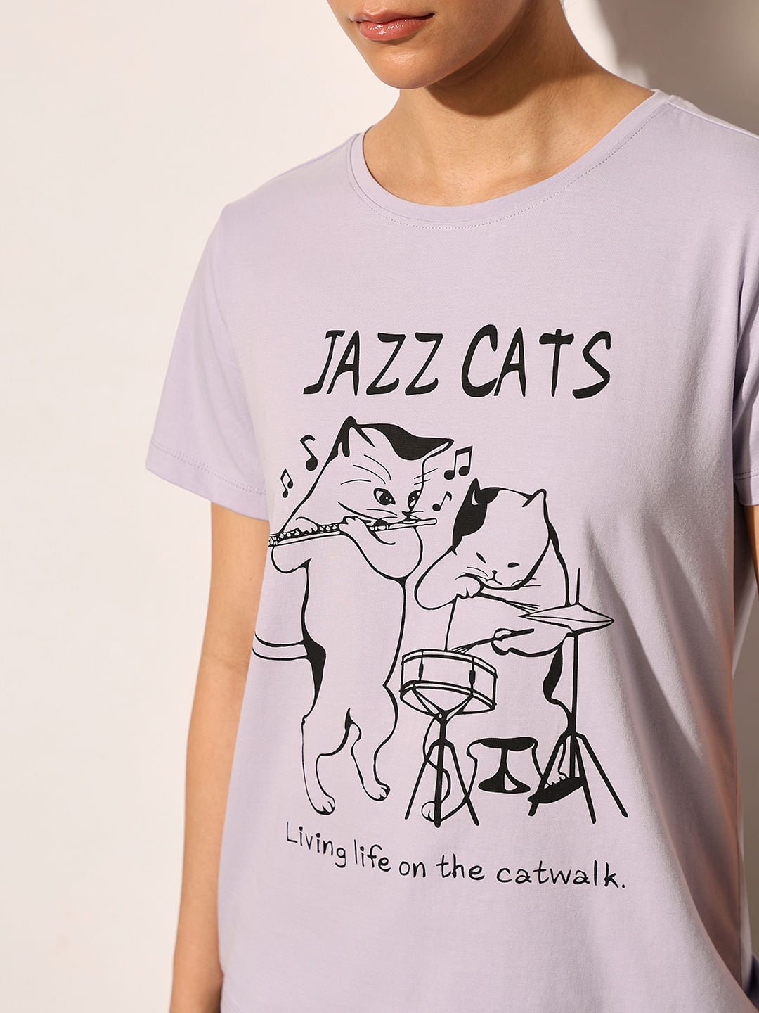 Purple Printed T-Shirt