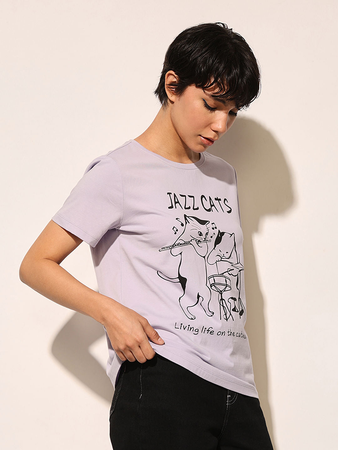 Purple Printed T-Shirt