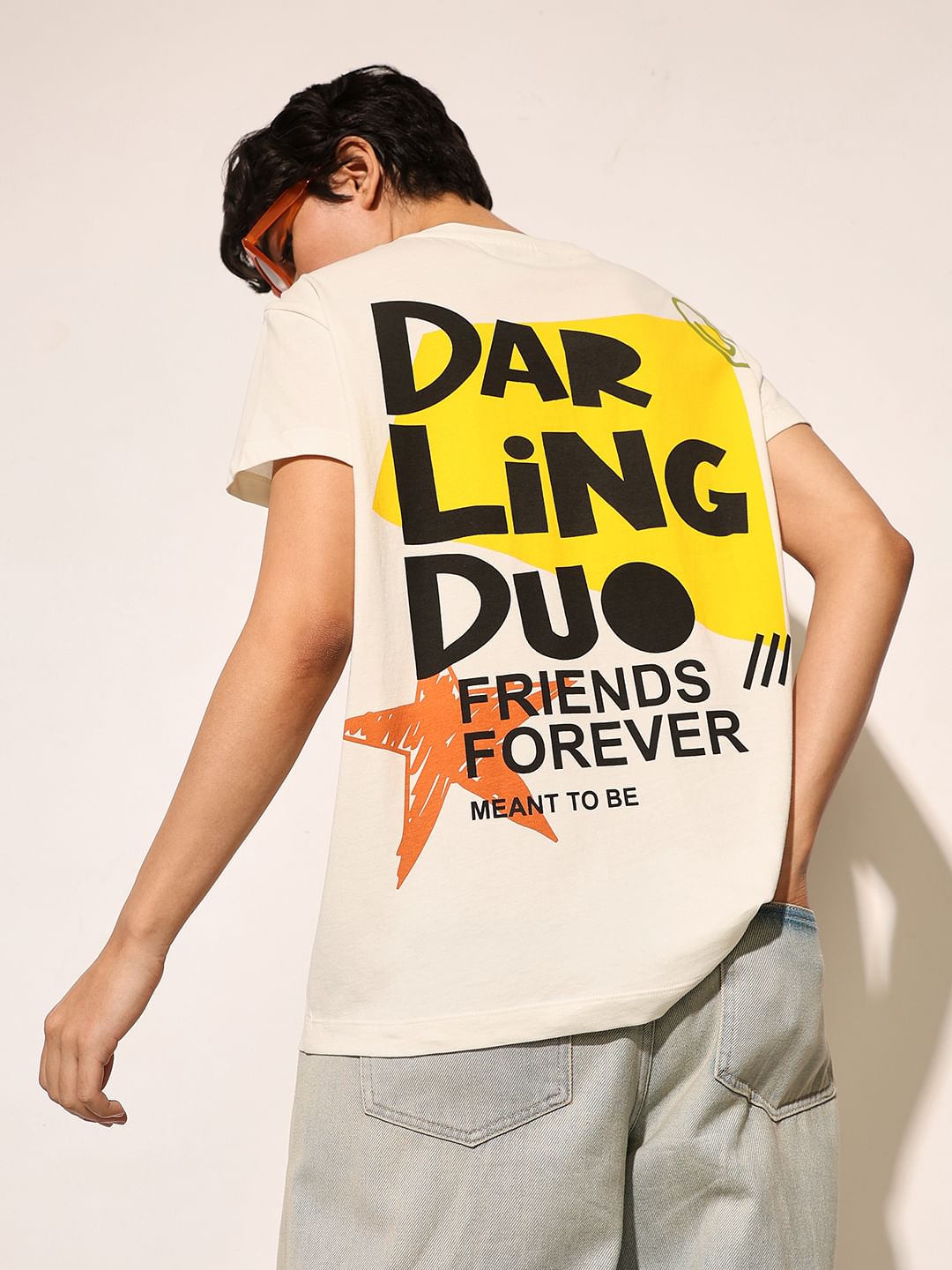 White Graphic Print T-Shirt