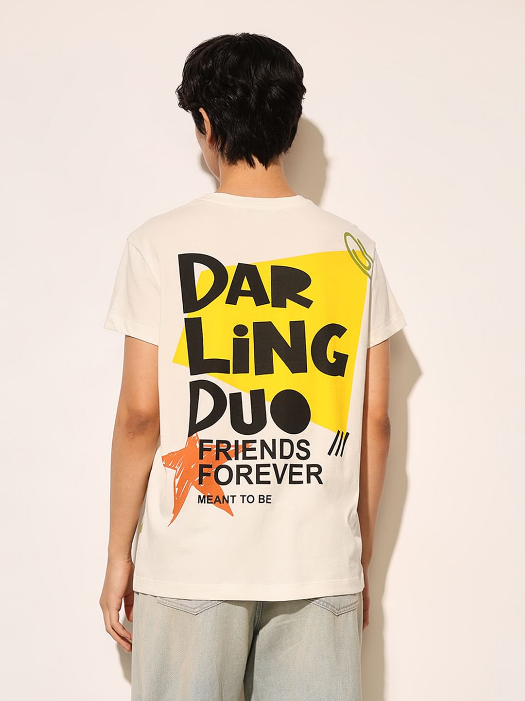 White Graphic Print T-Shirt