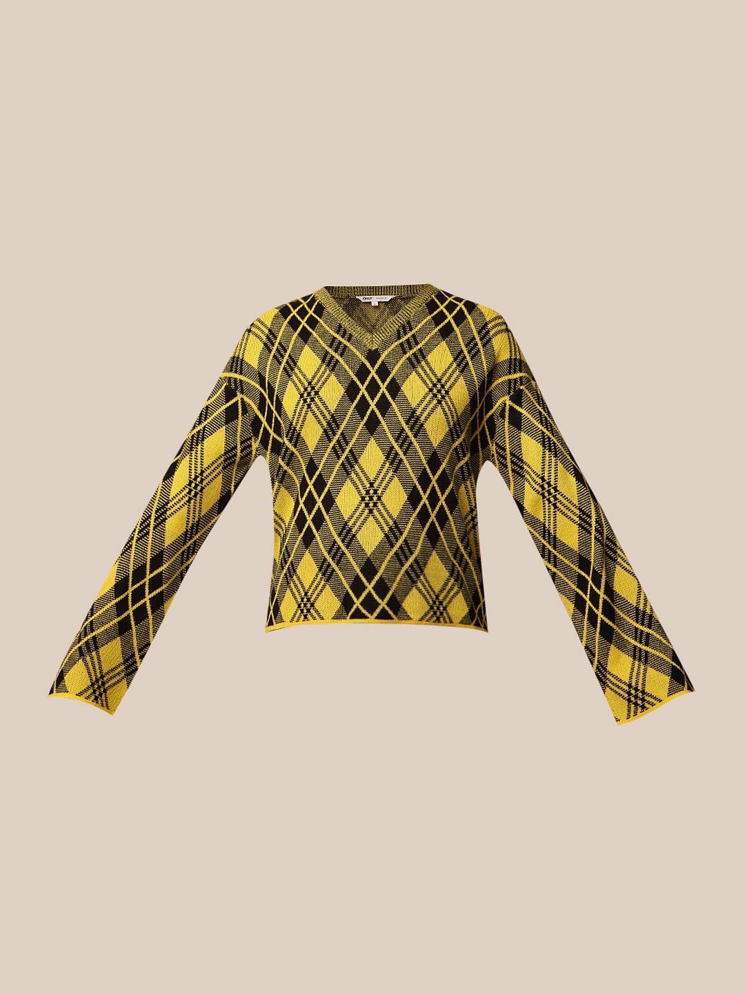 Yellow Jacquard Pullover