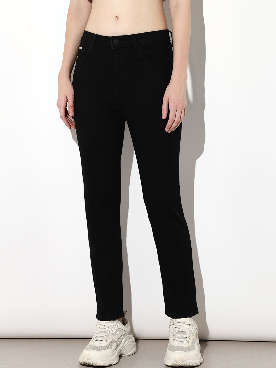 Black High Rise Skinny Fit Jeans