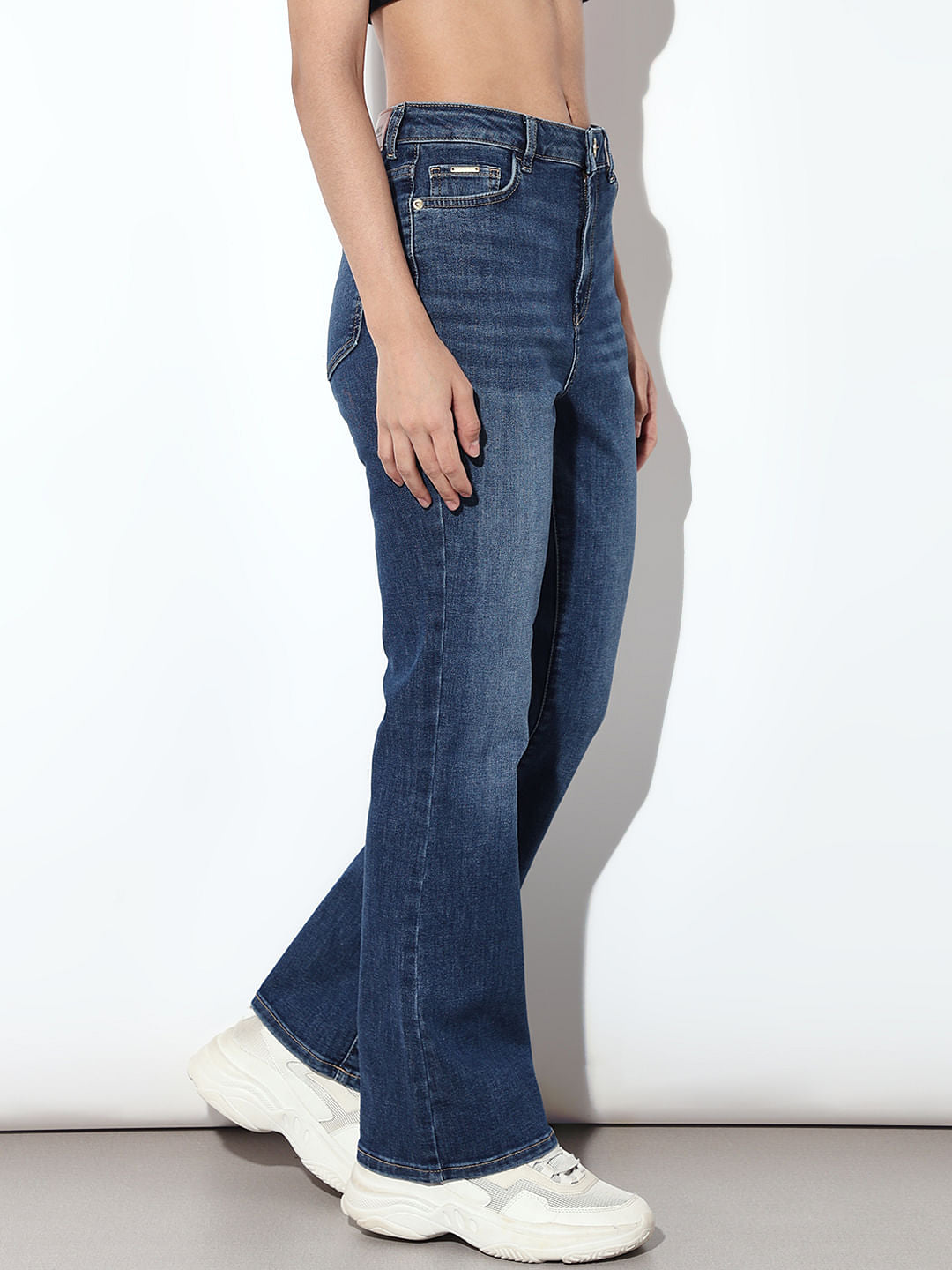 Dark Blue High Rise Paola Flared Jeans