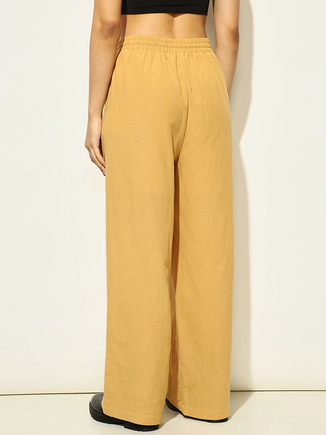 Mustard High Rise Co-Ord Set Pants