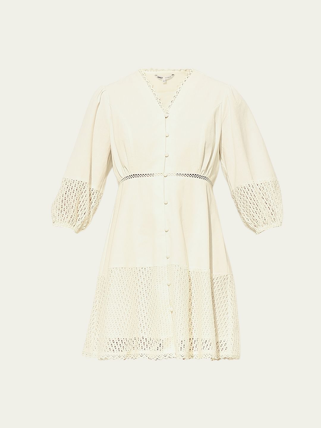 White Pleated Mini Dress