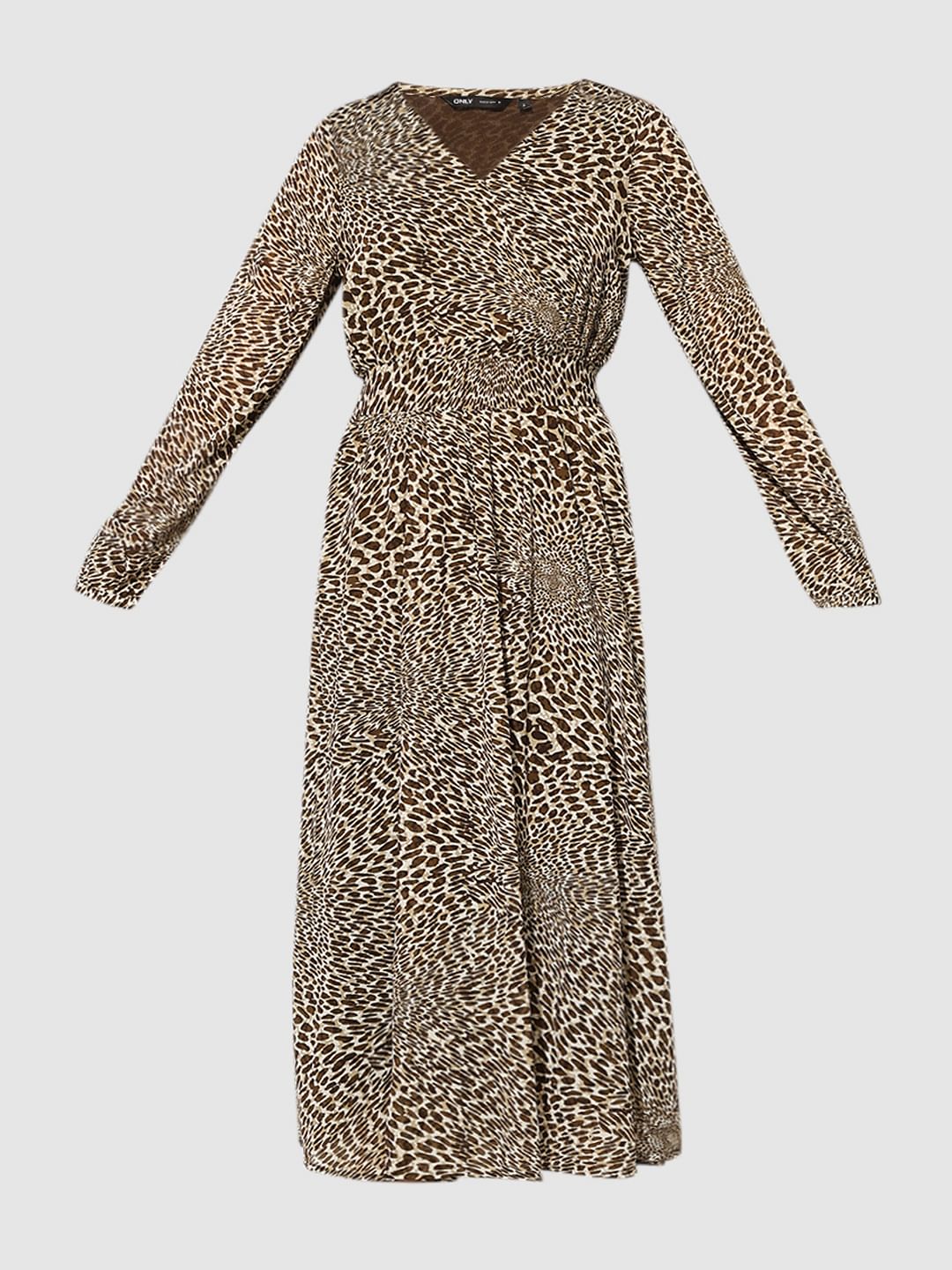 Brown Animal Print Dress