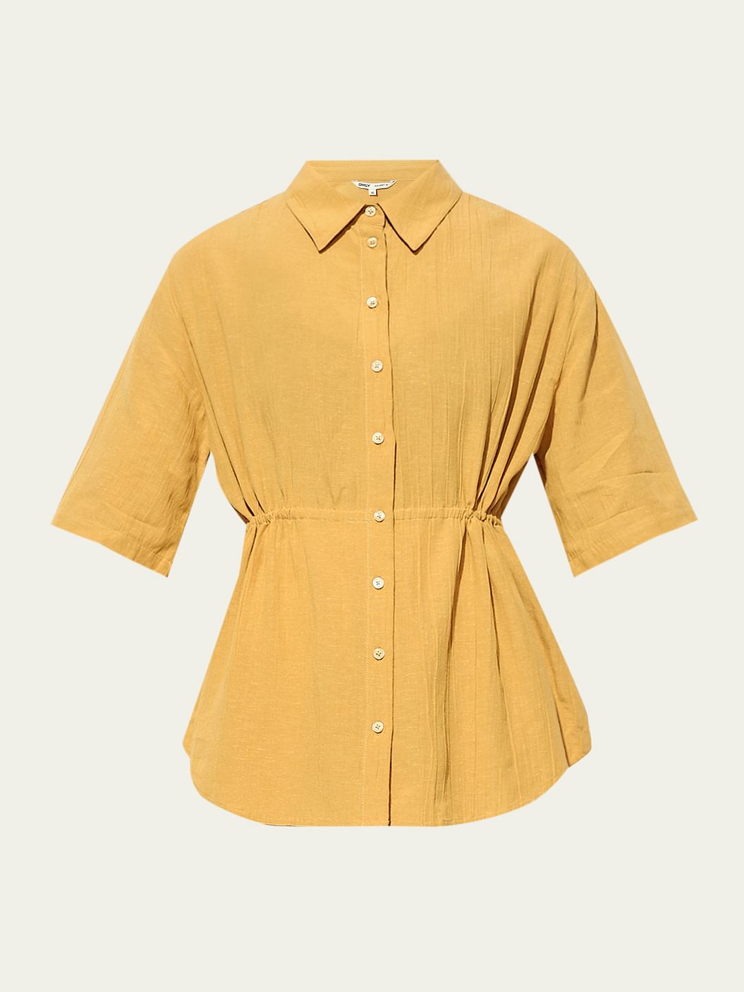 Mustard Cotton Co-Ord Set Shirt