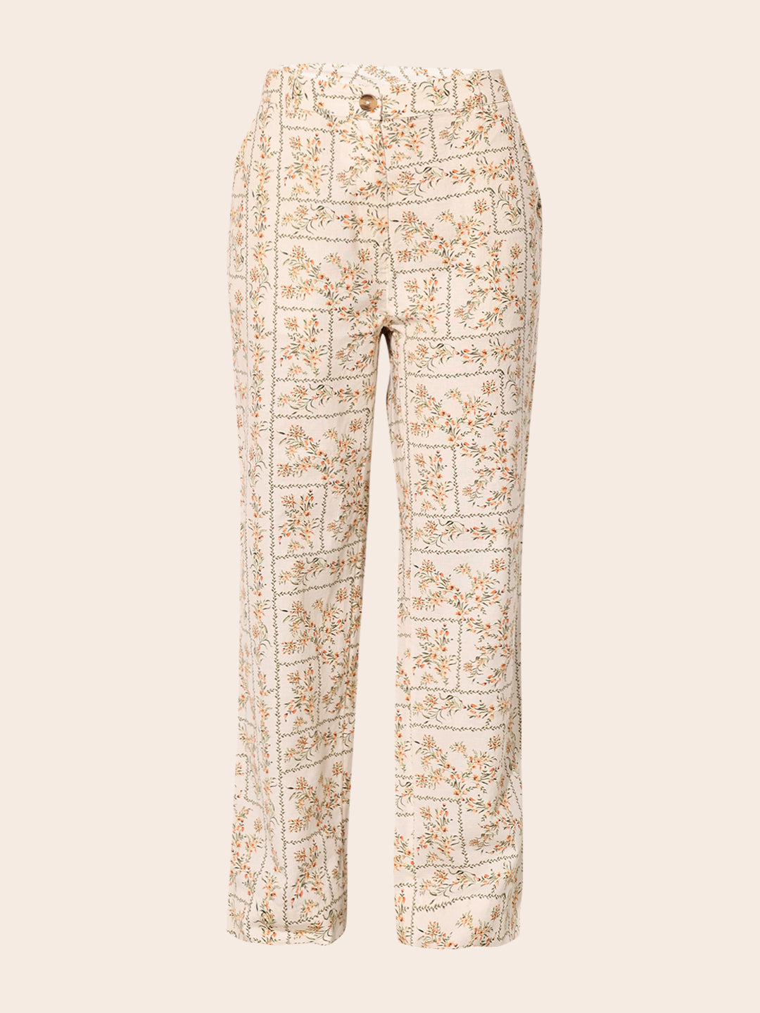 Beige Floral Co-ord Set