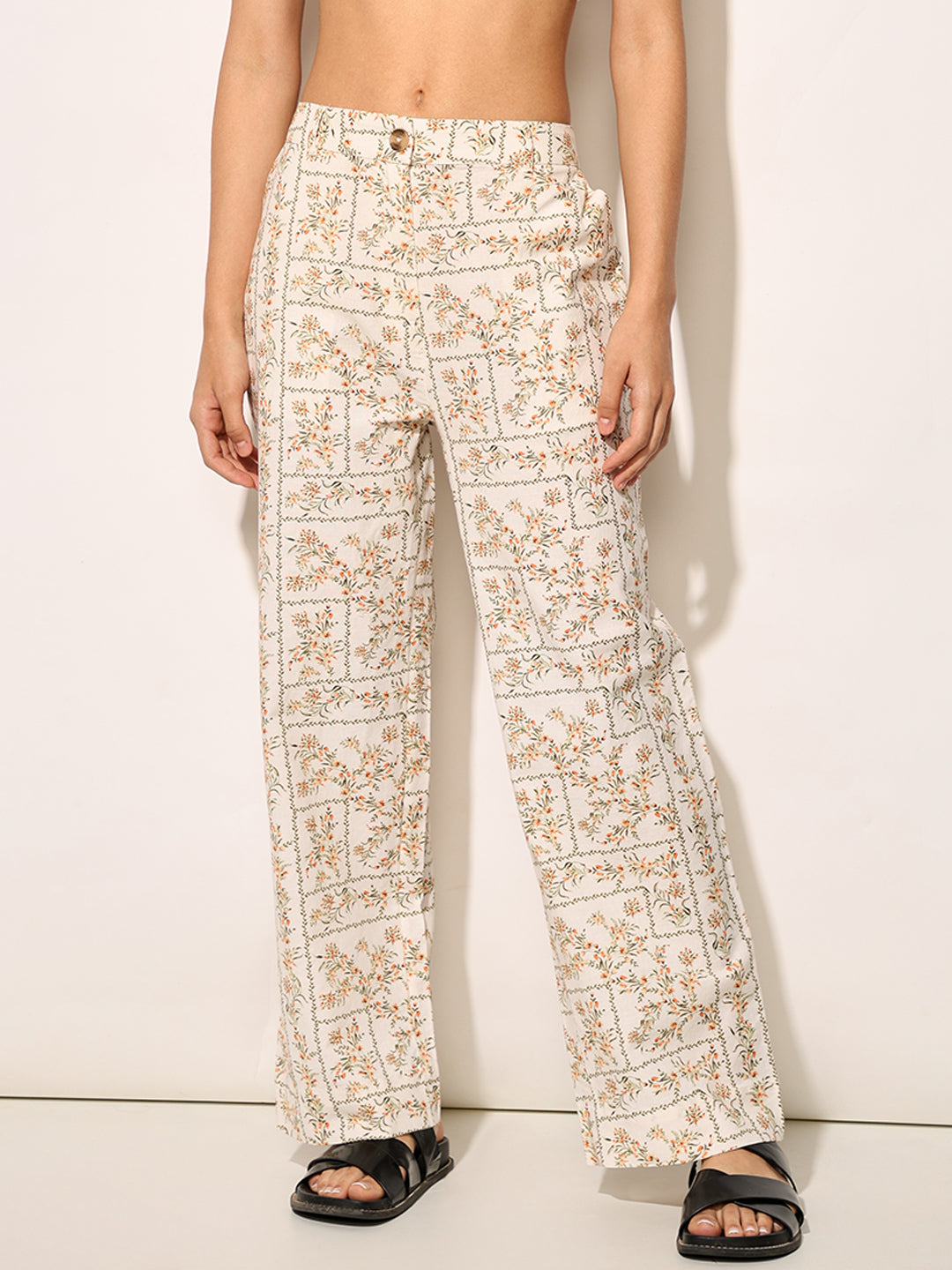 Beige Floral Co-ord Set
