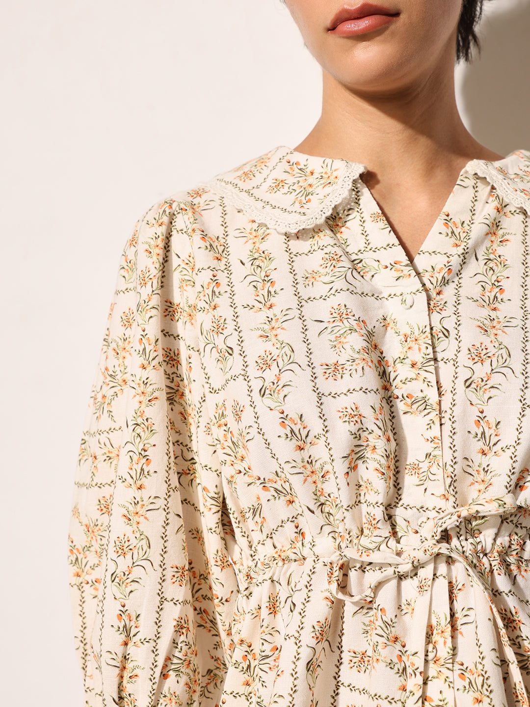 Beige Floral Co-ord Set