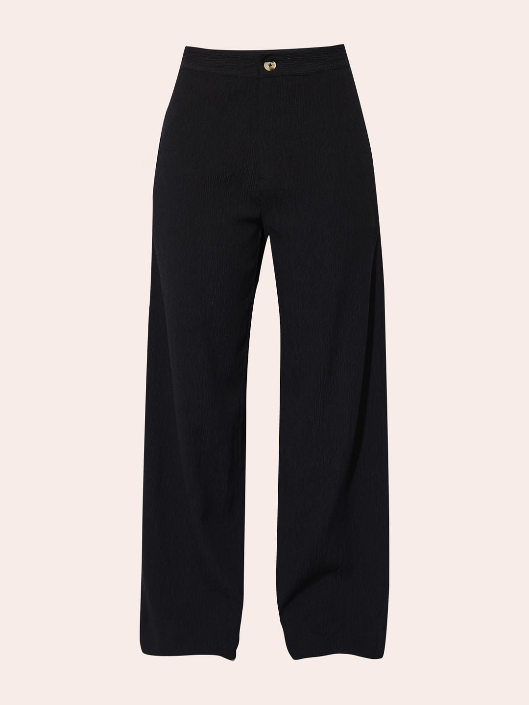 Dark Navy Crinkle Jersey Pants