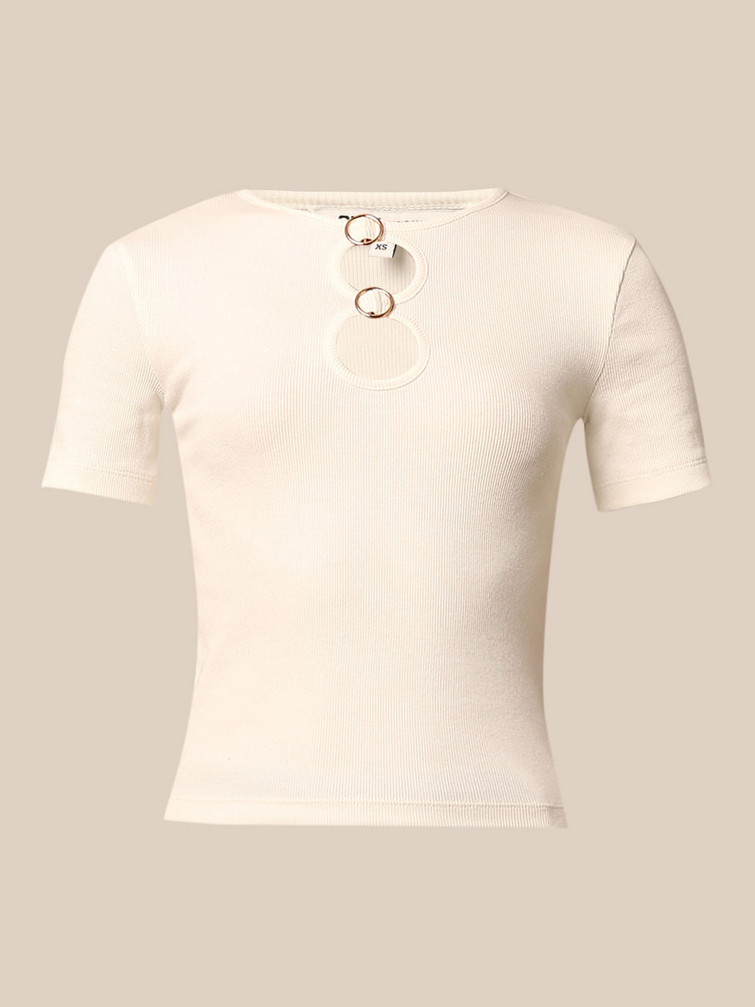 White Cut-Out T-Shirt