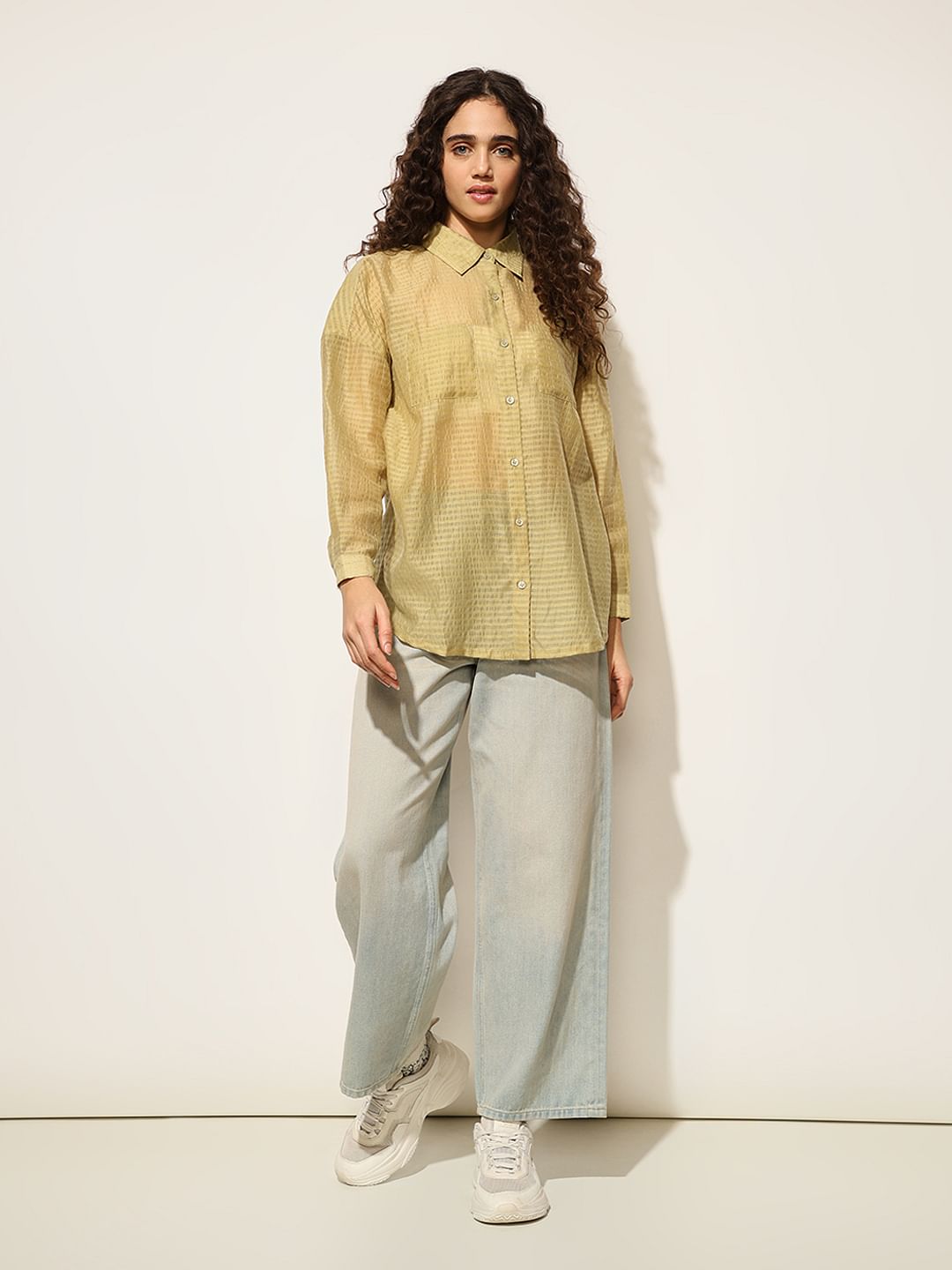 Warm Green Sheer Shirt