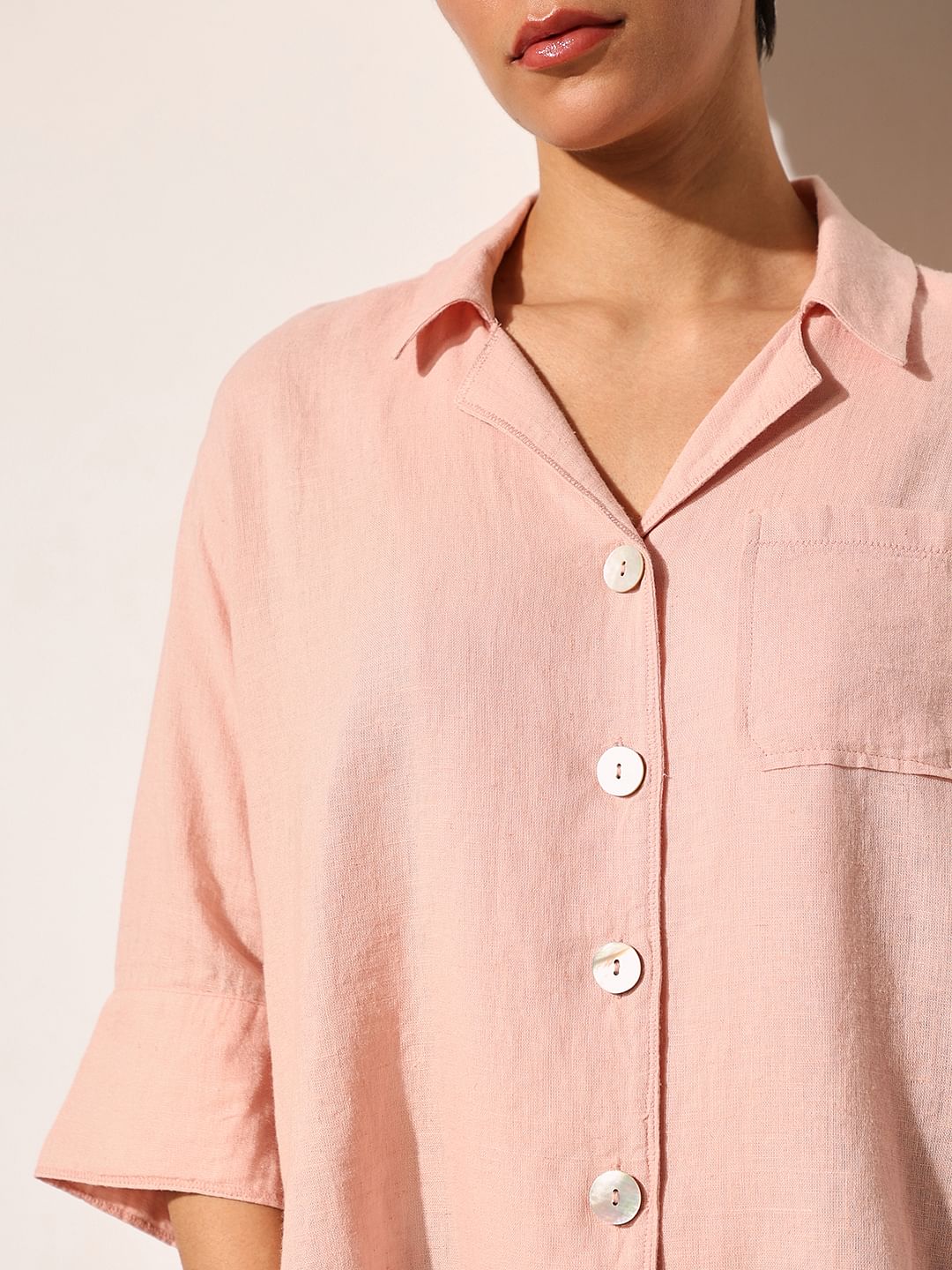 Pink Short Sleeves Shirt