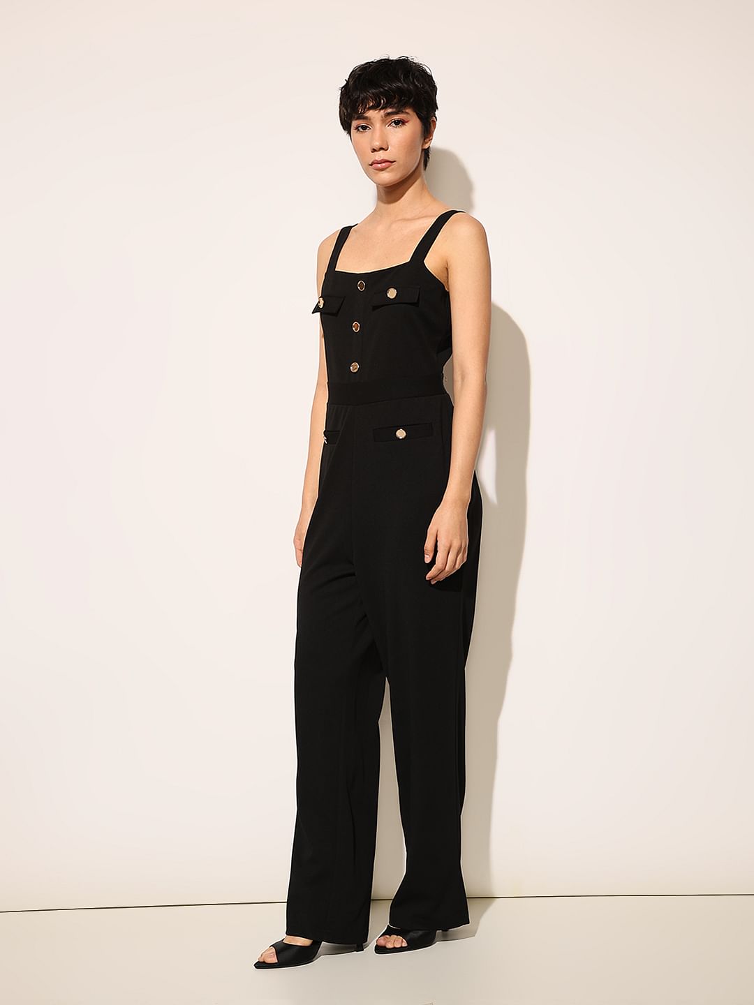 Black Sleeveless Jumpsuit