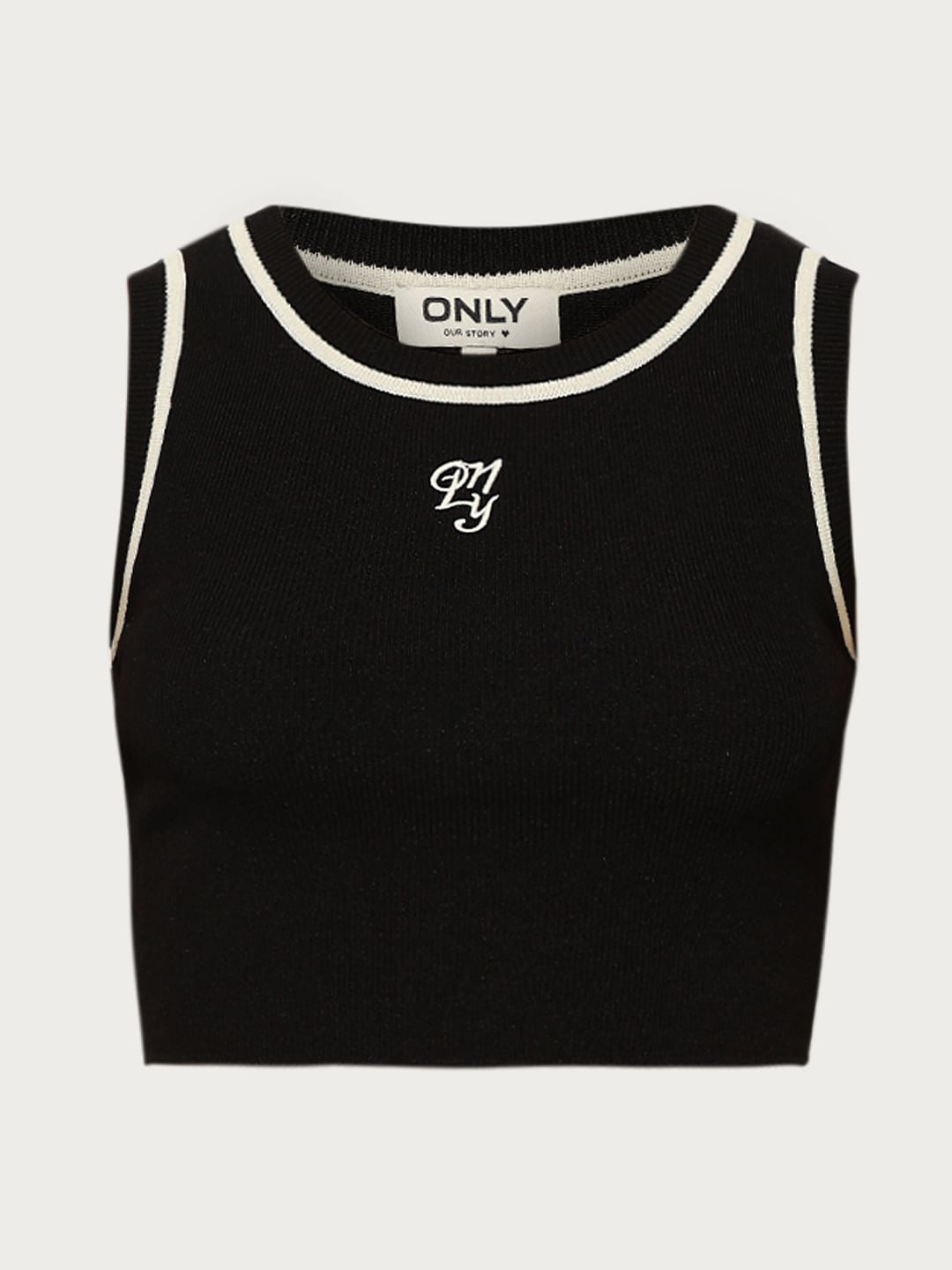 Black Knitted Crop Top