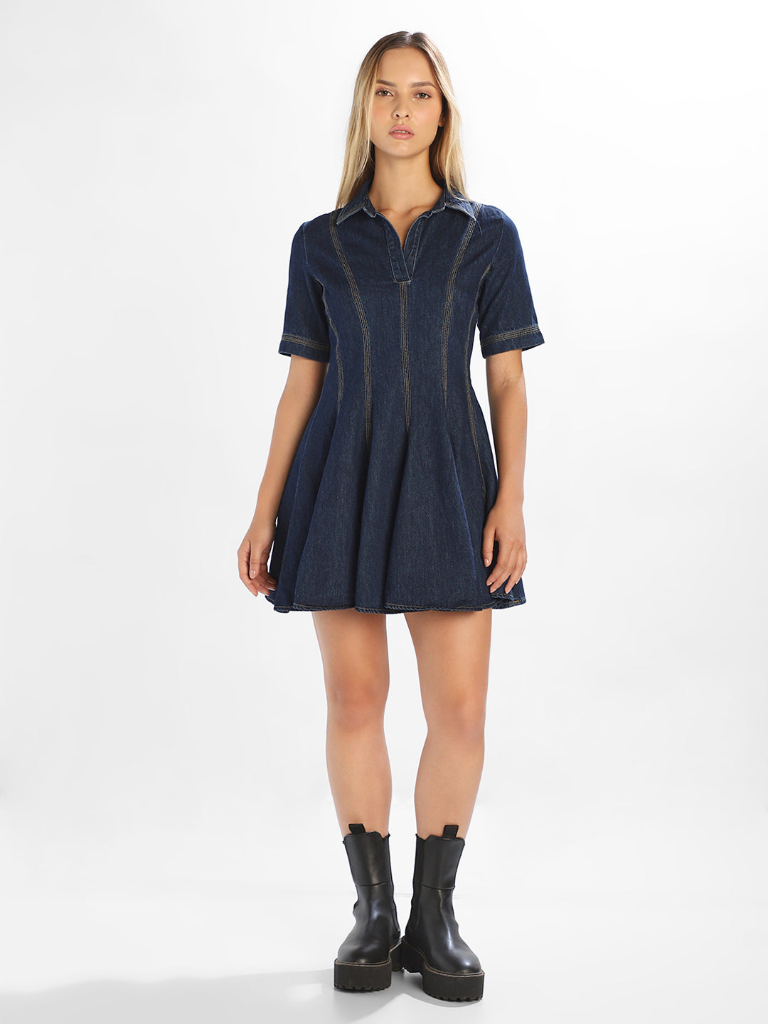 Dark Blue Denim Dress
