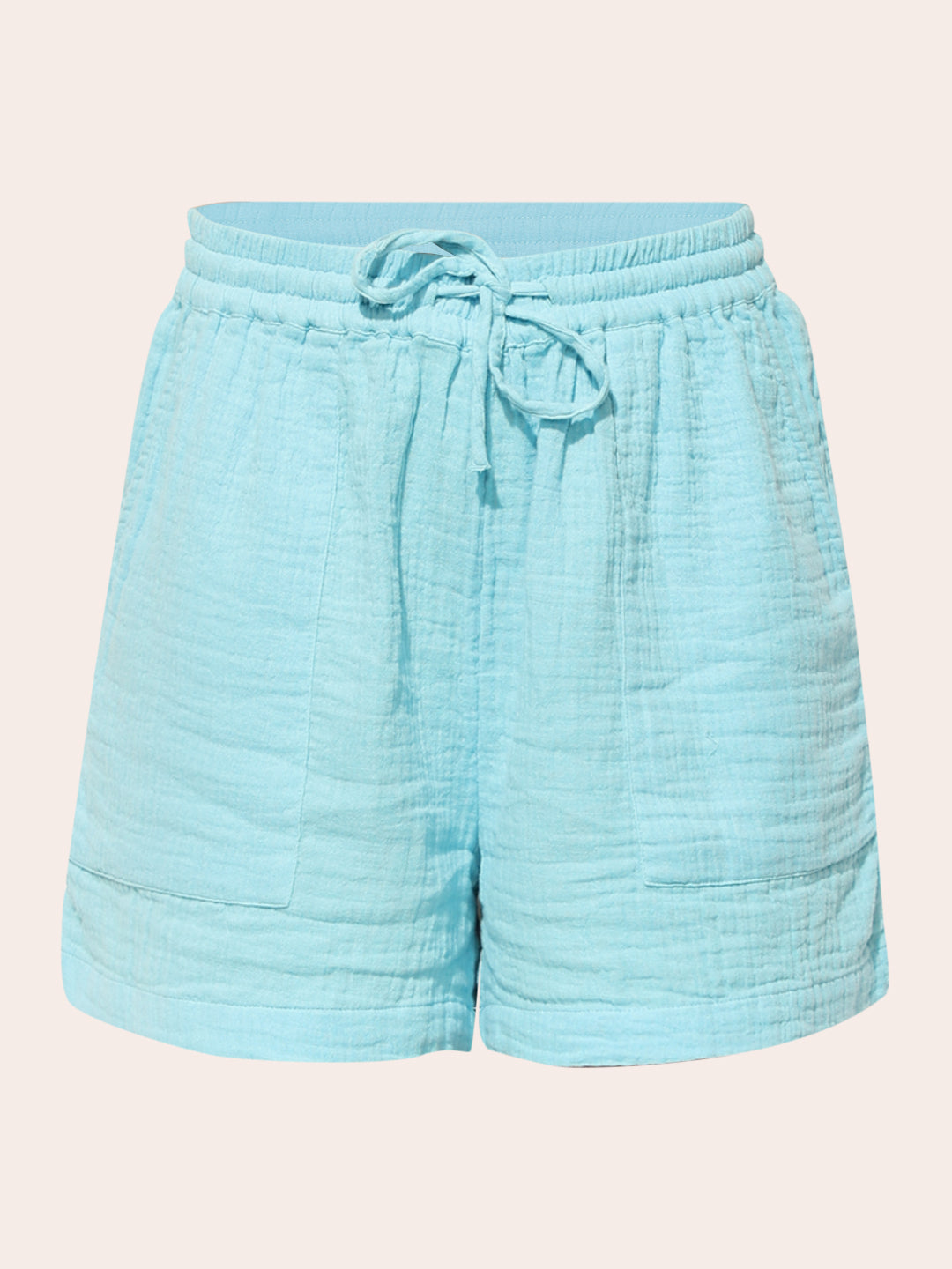 Blue Cotton Shirt & Shorts Set